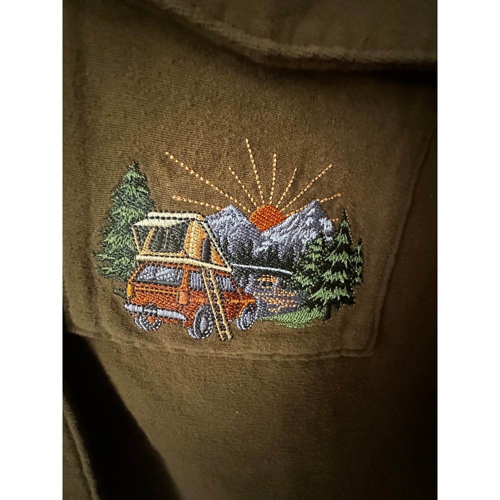 Alaskan Hardgear Duluth Trading Co Mens Small Olive Green Snap Shirt Jacket - Picture 3 of 9